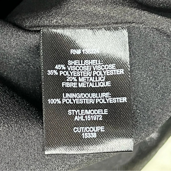 Halston Heritage NWT Black Metallic Adrian Fit and Flare Mini Dress Size 0 - Picture 16 of 16